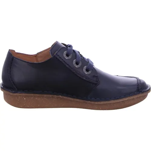 Leder Schnürschuhe , Damen, Größe: 38 EU - Clarks - Modalova