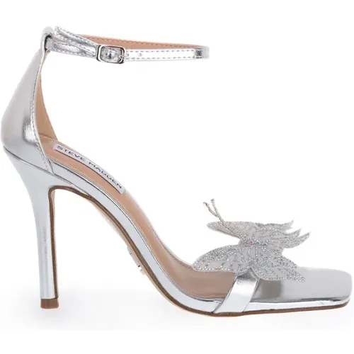 Silver Uphill High Heel Sandals , female, Sizes: 5 1/2 UK, 6 UK - Steve Madden - Modalova