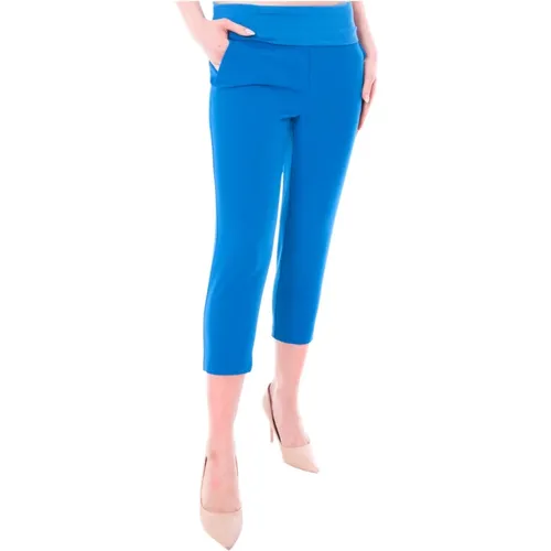 Cropped Pants with Baschina in Solid Color , female, Sizes: XS, L - Manila Grace - Modalova