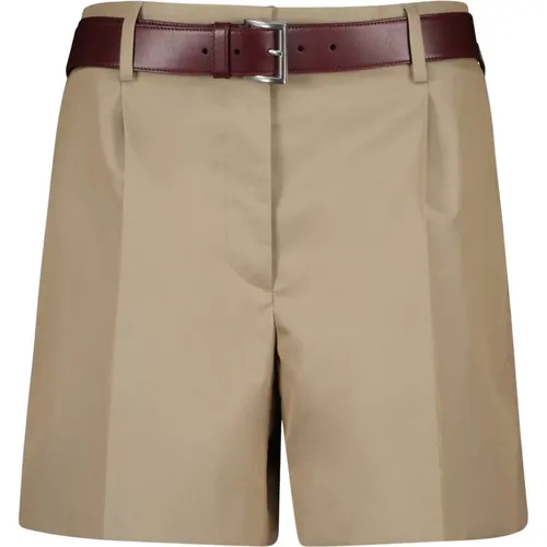 Beige Baumwoll Chino Shorts Prada - Prada - Modalova