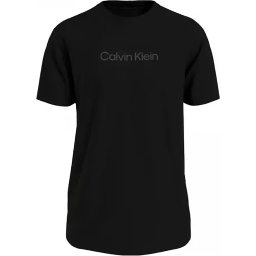 Herren Logo Rundhals T-Shirt , Herren, Größe: M - Calvin Klein - Modalova