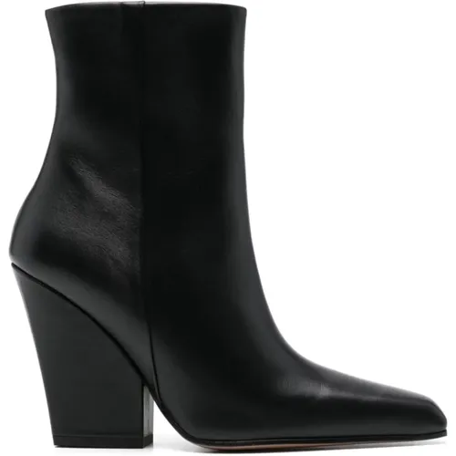 Leather Block Heel Boots , female, Sizes: 3 UK, 4 UK - Paris Texas - Modalova