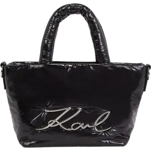 Signature Soft Tote Nylon Tasche , Damen, Größe: ONE Size - Karl Lagerfeld - Modalova