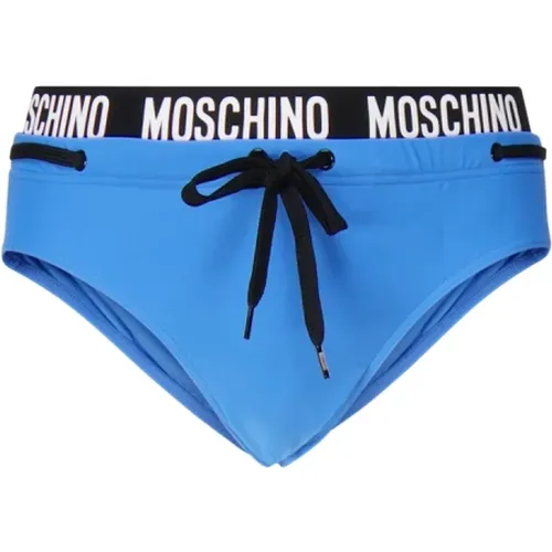 Meer Slip Stil Badeanzug Hellblau - Moschino - Modalova