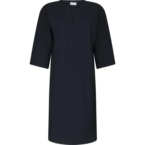 Elegantes Blaues Technisches Jersey Kleid , Damen, Größe: 2XS - Jane Lushka - Modalova