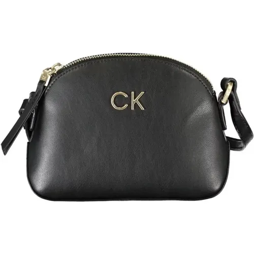 Schwarze Verstellbare Handtasche mit Innentasche - Calvin Klein - Modalova