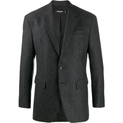 Grey Textile Jacket , male, Sizes: L - Dsquared2 - Modalova