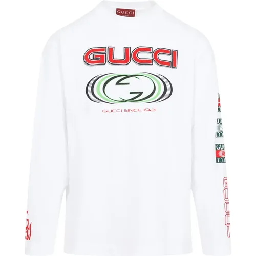 Long Sleeve T-Shirt , male, Sizes: L, M - Gucci - Modalova