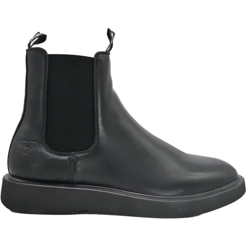 Beatle Schwarze Lederstiefel , Herren, Größe: 44 EU - Docksteps - Modalova