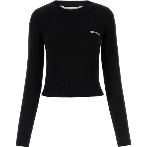 Stylish Cotton Sweater , female, Sizes: M - Palm Angels - Modalova