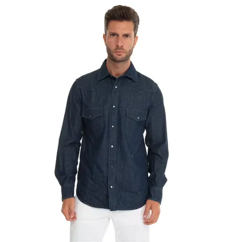 Stone Washed Jeans Shirt with Chest Pockets , male, Sizes: L, M, XL - Jacob Cohën - Modalova