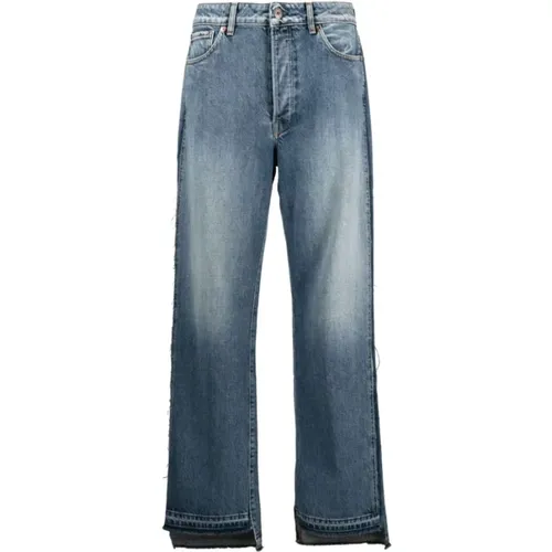 Blaue Distressed Wide-Leg Jeans , Damen, Größe: W27 - 3X1 - Modalova