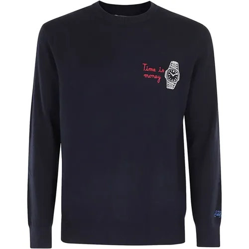 Wool Knit Sweater with Embroidered Slogan , male, Sizes: 2XL - MC2 Saint Barth - Modalova