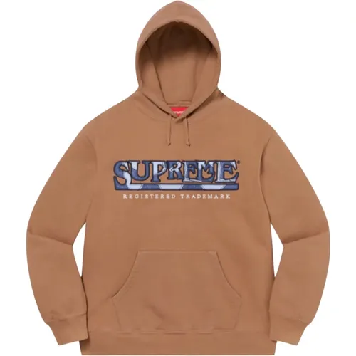 Brauner Logo Kapuzenpullover Limited Edition , Herren, Größe: L - Supreme - Modalova