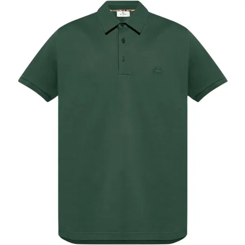 Cotton Polo Shirt Embroidered Logo , male, Sizes: M - ETRO - Modalova