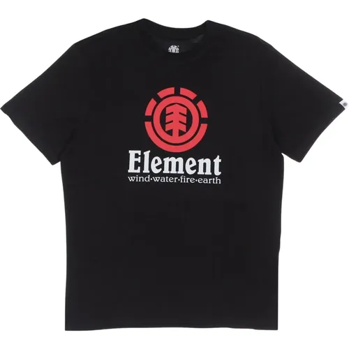 Schwarzes Herren Rundhals T-Shirt - Element - Modalova