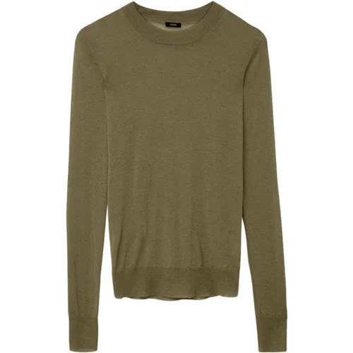 Cashair Round Neck Jumper - Dark Olive , male, Sizes: S - joseph - Modalova