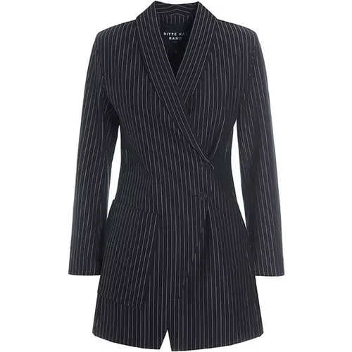 Nadelstreifen Jersey Blazer Jacke Schwarz , Damen, Größe: XS - Bitte Kai Rand - Modalova