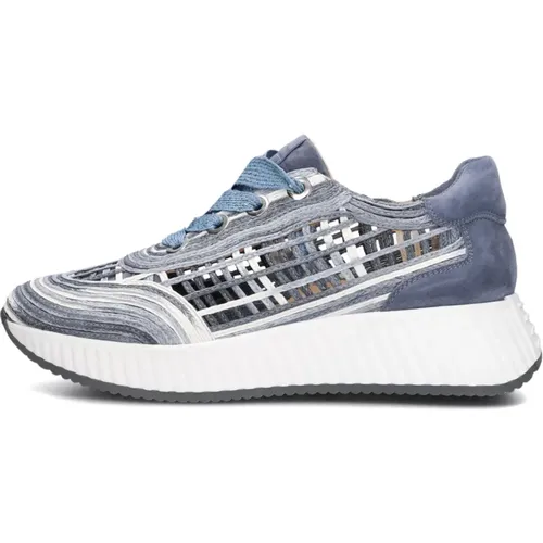 Blaue Wildleder Mode Sneakers - Softwaves - Modalova