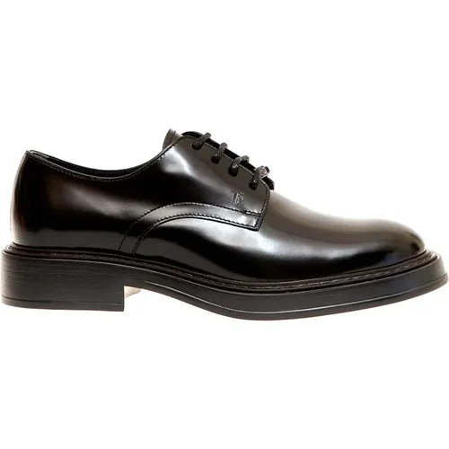 Leather Lace-Up Shoe - Size 40 , male, Sizes: 10 UK - TOD'S - Modalova