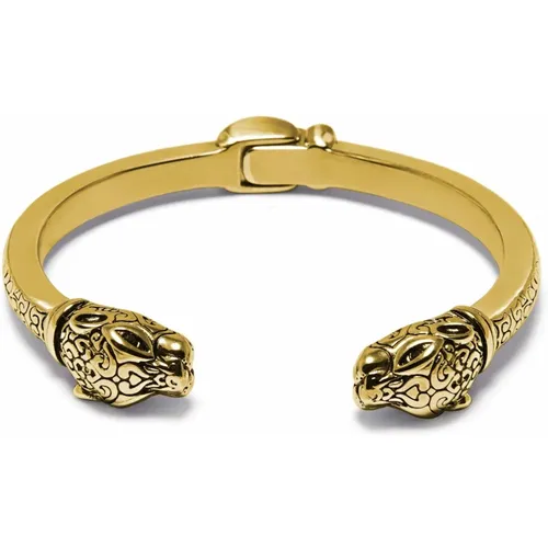 Womens Panther Bangle in Gold , female, Sizes: M - Nialaya - Modalova