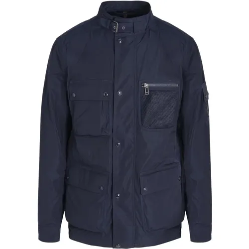 Outline Jacket in Navy , male, Sizes: L, XL - Belstaff - Modalova