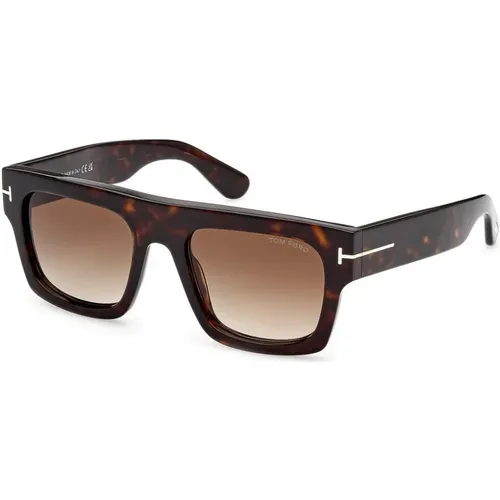 Square Havana Sunglasses , male, Sizes: 53 MM - Tom Ford - Modalova