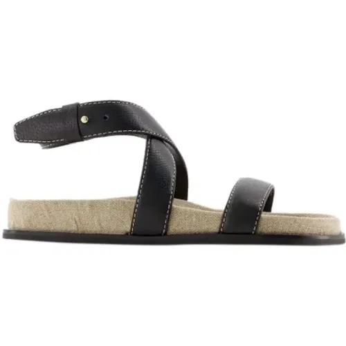 Leather sandals , female, Sizes: 2 UK - TotêMe - Modalova