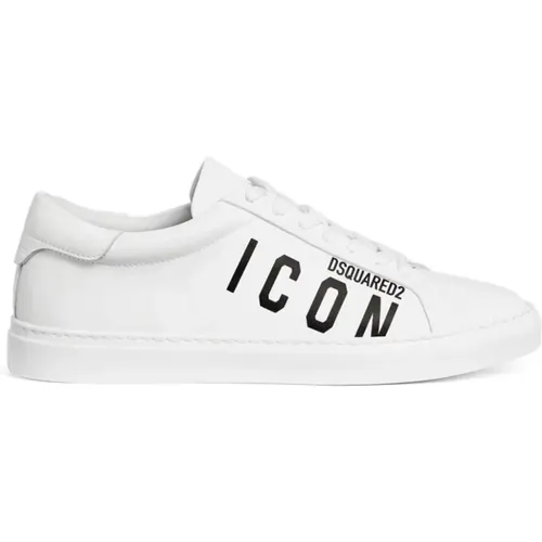 Flat Shoes with Icon , male, Sizes: 11 UK, 10 UK, 10 1/2 UK, 8 1/2 UK, 5 UK, 12 UK, 8 UK, 6 UK, 7 UK, 7 1/2 UK, 9 UK, 6 1/2 UK - Dsquared2 - Modalova