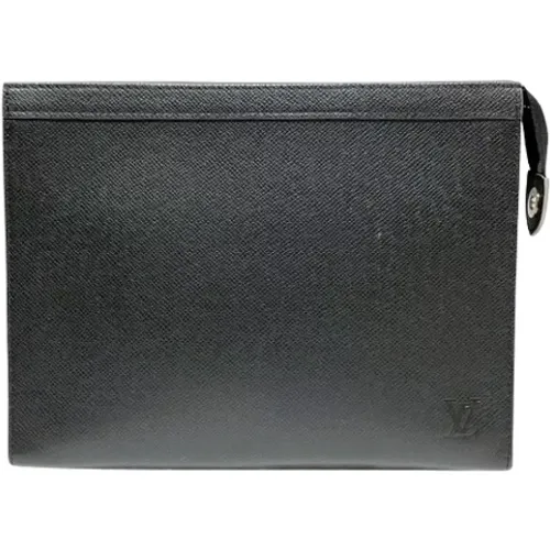 Pre-owned Leather clutches , male, Sizes: ONE SIZE - Louis Vuitton Vintage - Modalova