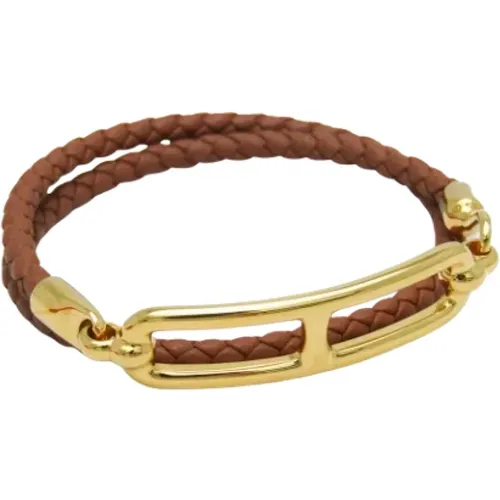 Pre-owned Leather bracelets , female, Sizes: ONE SIZE - Hermès Vintage - Modalova