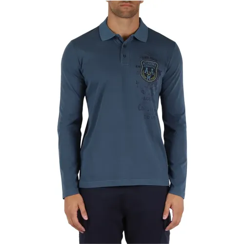 Baumwoll Langarm Regular Fit Polo , Herren, Größe: 3XL - aeronautica militare - Modalova