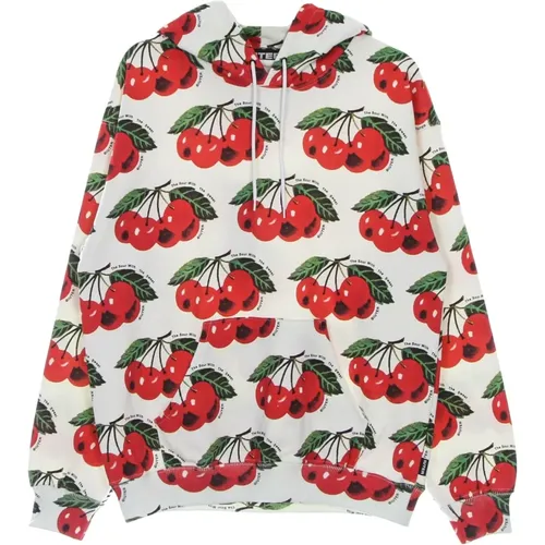 Cherry Allover Hoodie Leichter Sweatshirt , Herren, Größe: S - IUTER - Modalova