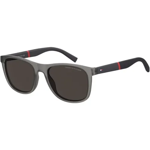 Matte Grey Sunglasses , unisex, Sizes: 54 MM - Tommy Hilfiger - Modalova