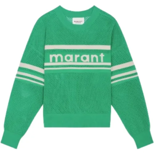 Grüner Häkel-Pullover mit langen Ärmeln , Damen, Größe: 2XS - Isabel marant - Modalova