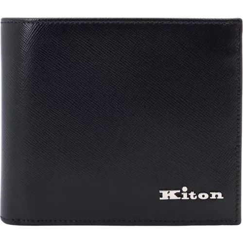 Stilvolle Lederbrieftasche für Männer , Herren, Größe: ONE Size - Kiton - Modalova