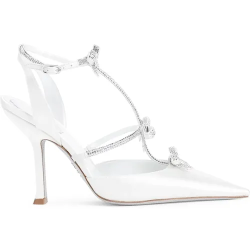 Elegant Ivory Satin Pumps - René Caovilla - Modalova