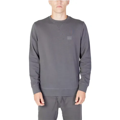 Mens Grey Long Sleeve Sweatshirt , male, Sizes: S, M - Hugo Boss - Modalova