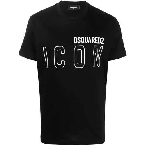 Icon Outline T-shirt in , male, Sizes: M, 2XL, S, XL, L - Dsquared2 - Modalova