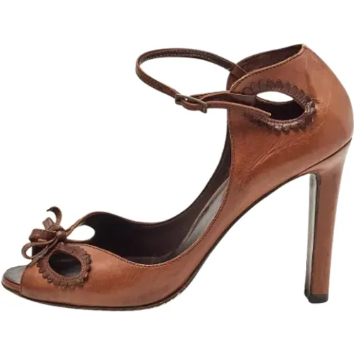 Pre-owned Leder sandals - Manolo Blahnik Pre-owned - Modalova