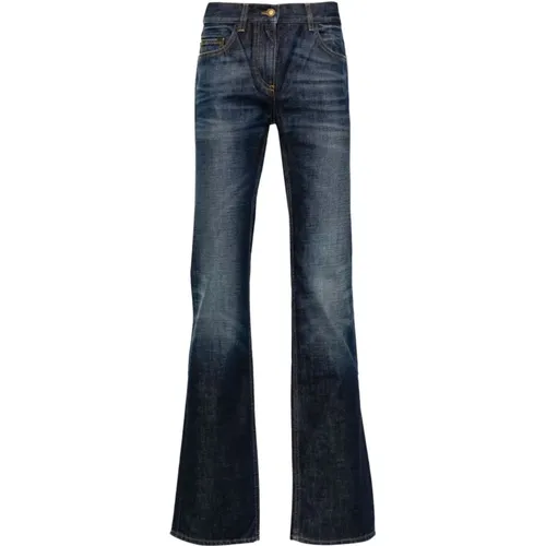 Blaue Jeans mit Besticktem Logo , Damen, Größe: W25 - Palm Angels - Modalova