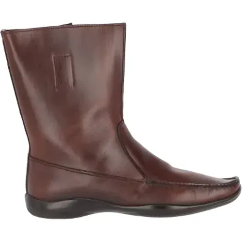 Pre-owned Leather boots , male, Sizes: 4 UK - Prada Vintage - Modalova