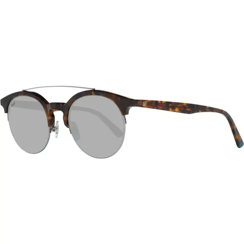 Braune Oval Sonnenbrille , Herren, Größe: ONE Size - WEB Eyewear - Modalova