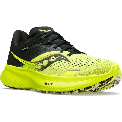 Stylish and Comfortable Citron Black Ride 16 Sneakers , male, Sizes: 11 UK - Saucony - Modalova