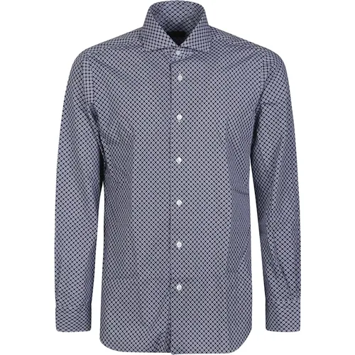 Blaues Neck Shirt , Herren, Größe: 2XL - Barba Napoli - Modalova