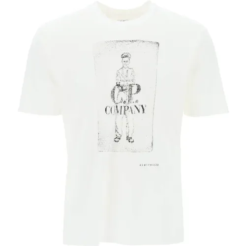 T-Shirts , Herren, Größe: L - C.P. Company - Modalova