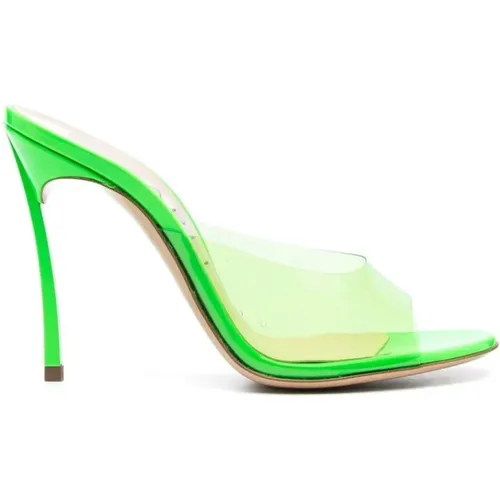 Neon Transparent Peep-Toe Sandals , female, Sizes: 6 UK - Casadei - Modalova