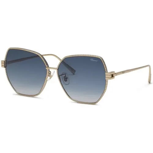 Blue Gradient Sunglasses Shiny Camel , female, Sizes: 59 MM - Chopard - Modalova