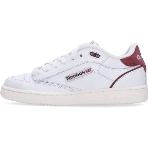 Weiße Leder Low Top Sneakers , Herren, Größe: 42 EU - Reebok - Modalova