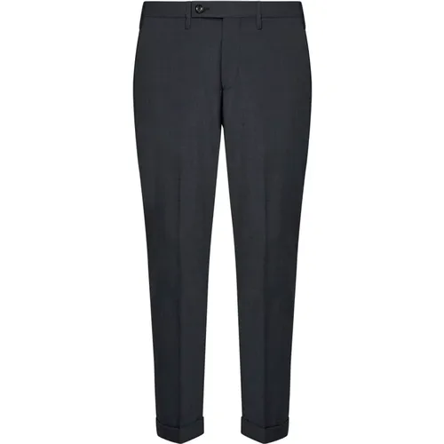 Slim-fit Grey Wool Blend Capri Trousers , male, Sizes: W35, W33, W40, W32, W36, W38 - Michael Coal - Modalova